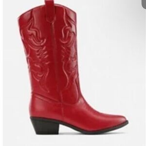 Red western cowboy boots